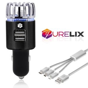 Purelix Car air purifier and fast dual usb charger